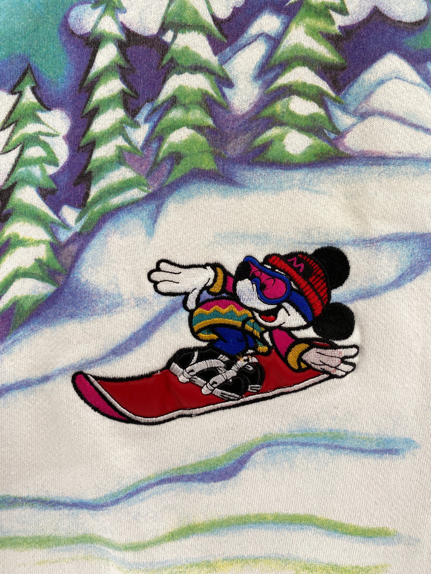90's DISNEY MICKEY Made in USA Size No Tag (Approx.L) Vintage Sweat-shirt / G4574S