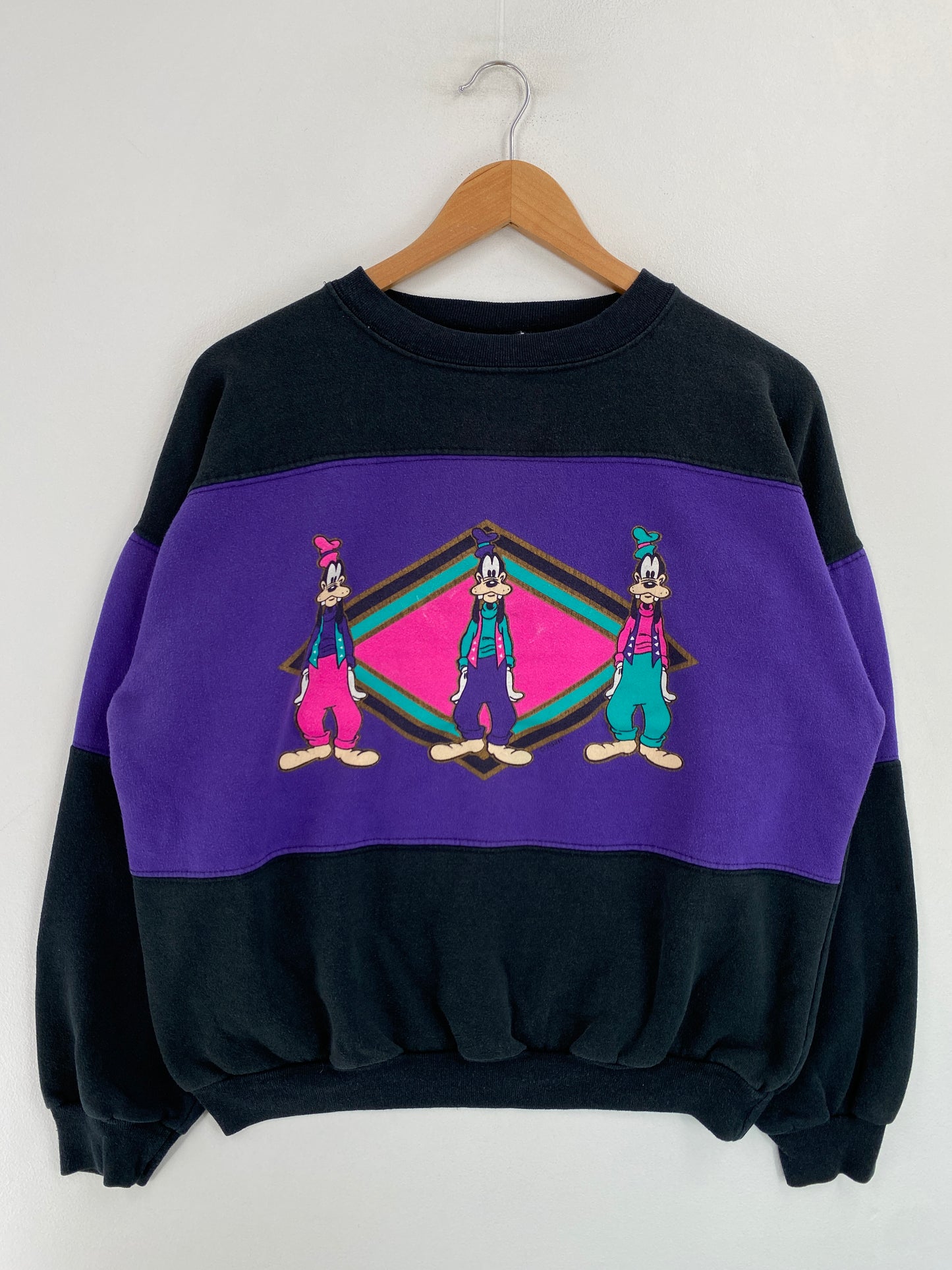 90's DISNEY GOOFY Made in USA Size Ladies L/XL Vintage Sweat-shirt / G4575S