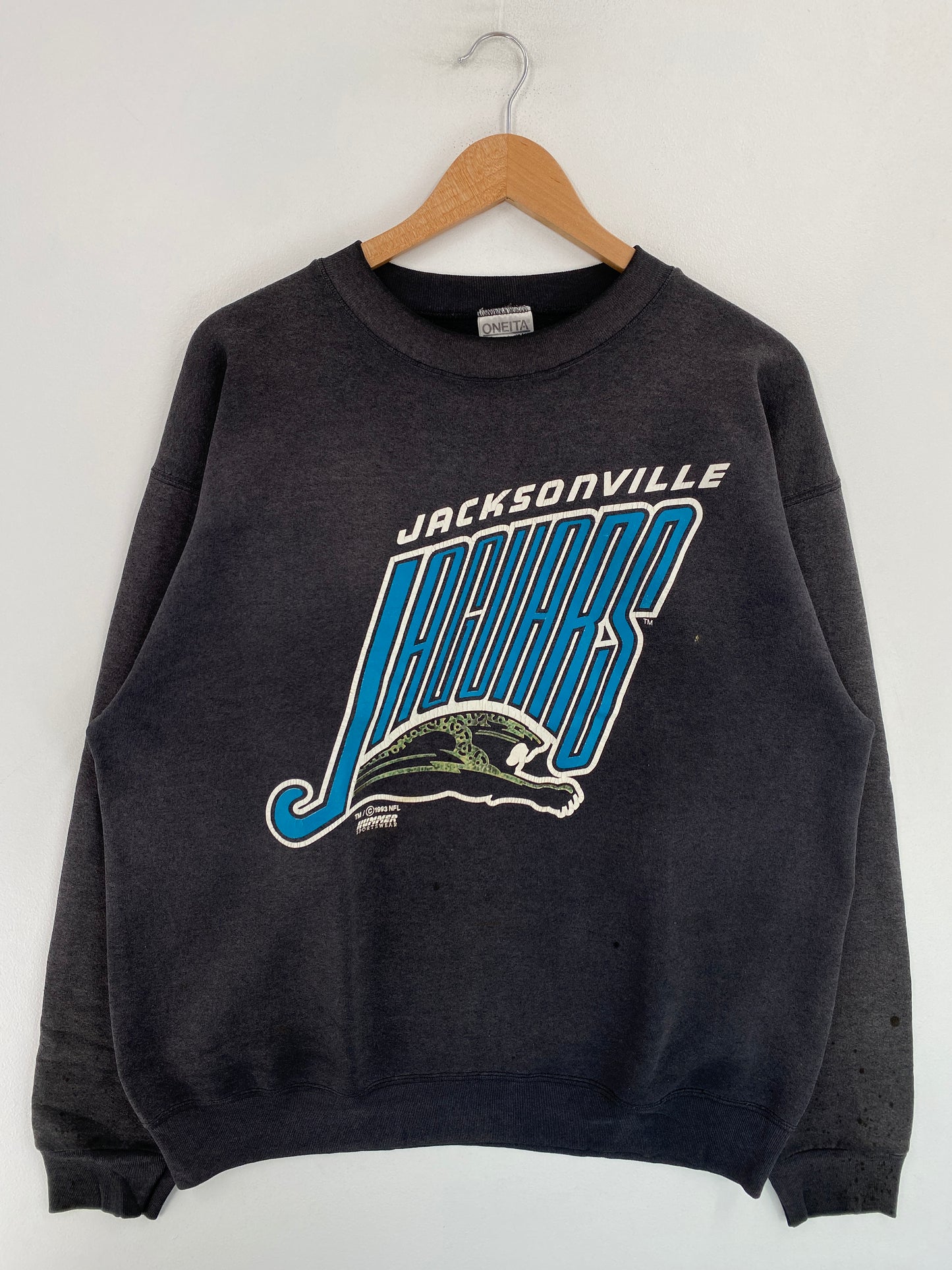 1993 JACKSONVILLE JAGUARS Made in USA Size XL Vintage NFL Sweat-Shirt / G4603S