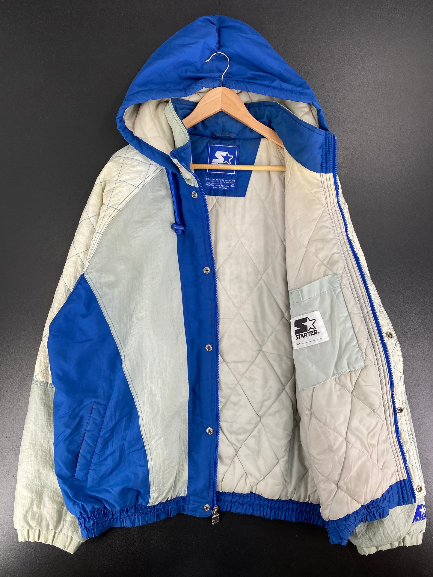 90’s STARTER x DUKE Size XXL College Nylon Padded Jacket / F4418N