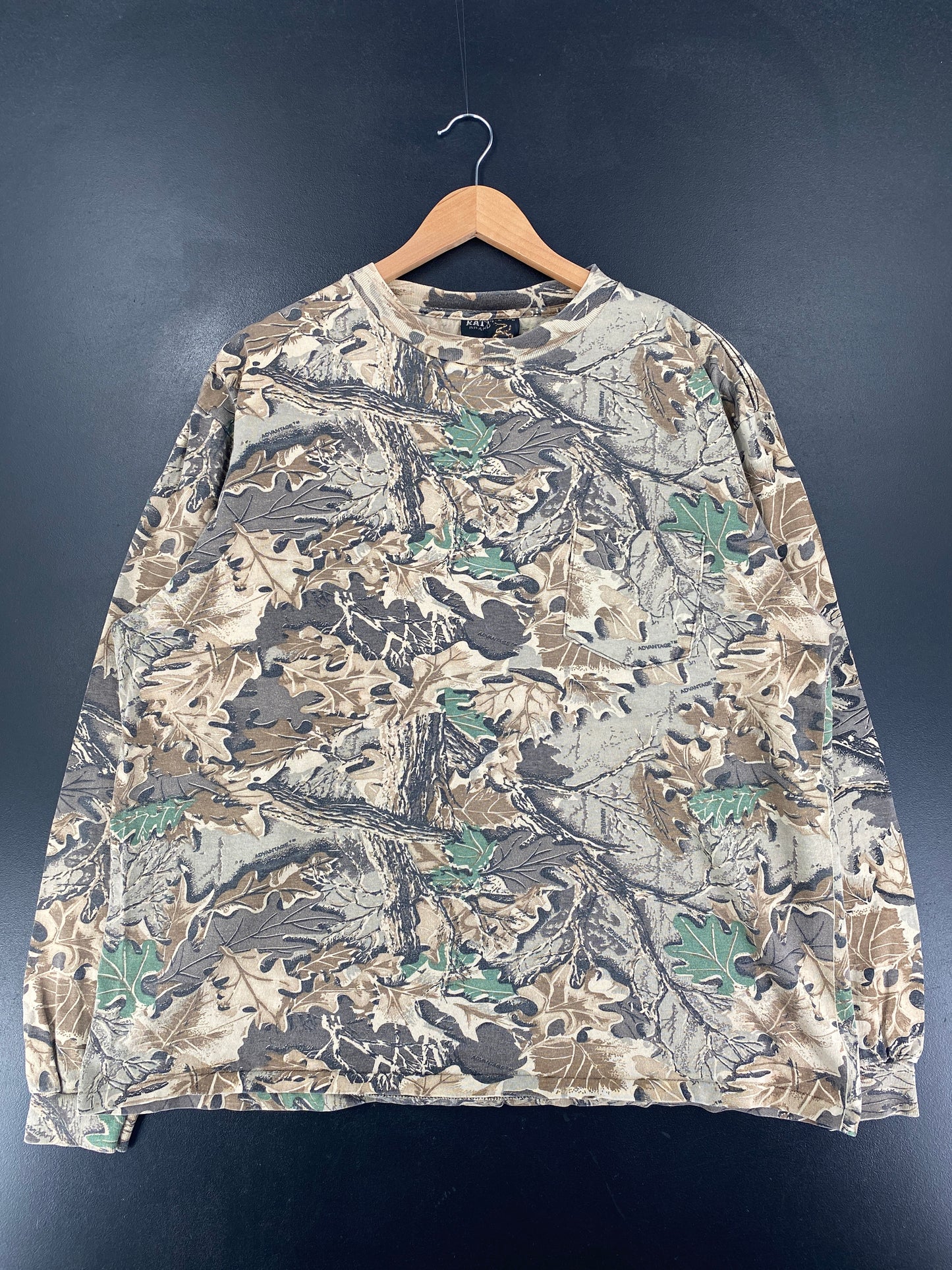 90's CAMO Made in USA Size (Approx.XL) Vintage T-Shirt / G857T