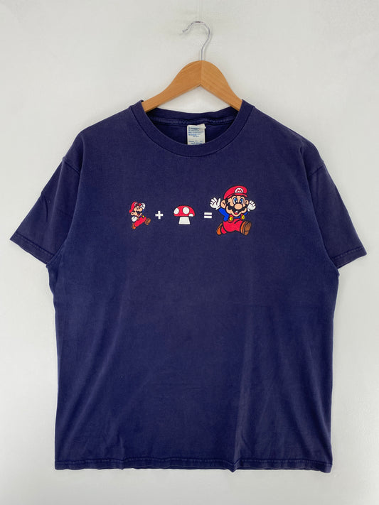 00’ NINTENDO SUPER MARIO Size L Vintage T-Shirt / G7132T