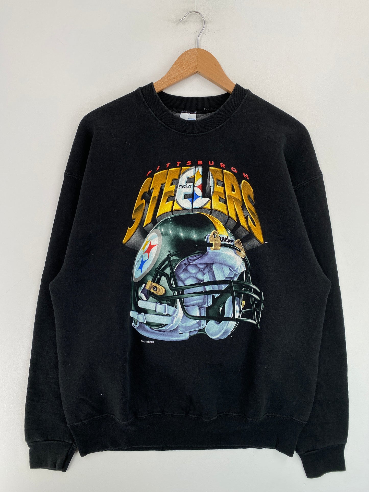 90's SALEM x PITTSBURGH STEELERS Made in USA Size XL Vintage NFL Sweat-Shirt / G4641S