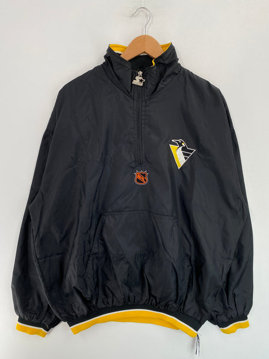 90’s STARTER x PITTSBURGH PENGUINS Size XL Vintage NHL Nylon Jacket / G4665N