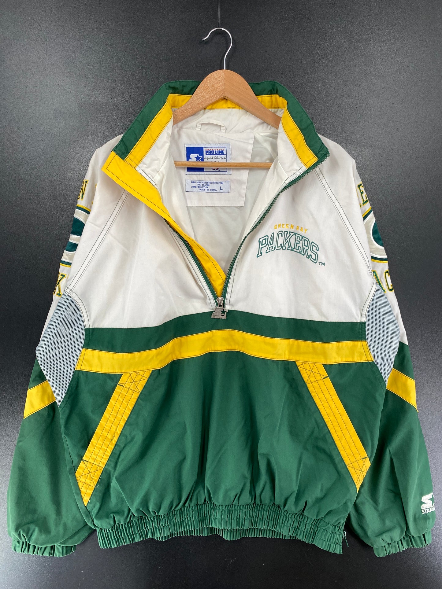 90’s STARTER x GREEN BAY PACKERS Size L NFL Nylon Jacket / G4670N