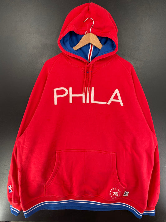 00' NIKE x PHILADELPHIA 76ERS Size XXL Vintage NBA Hoodie Sweat-Shirt / G4685S