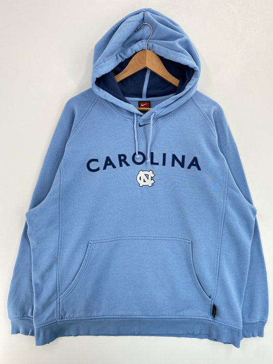 00' NIKE x NORTH CAROLINA Size L Vintage College Hoodie Sweat-Shirt / G4690S