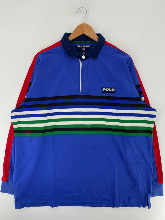 90’s POLO SPORTS RALPH LAUREN Size XL Rugby-Shirt / G1332R