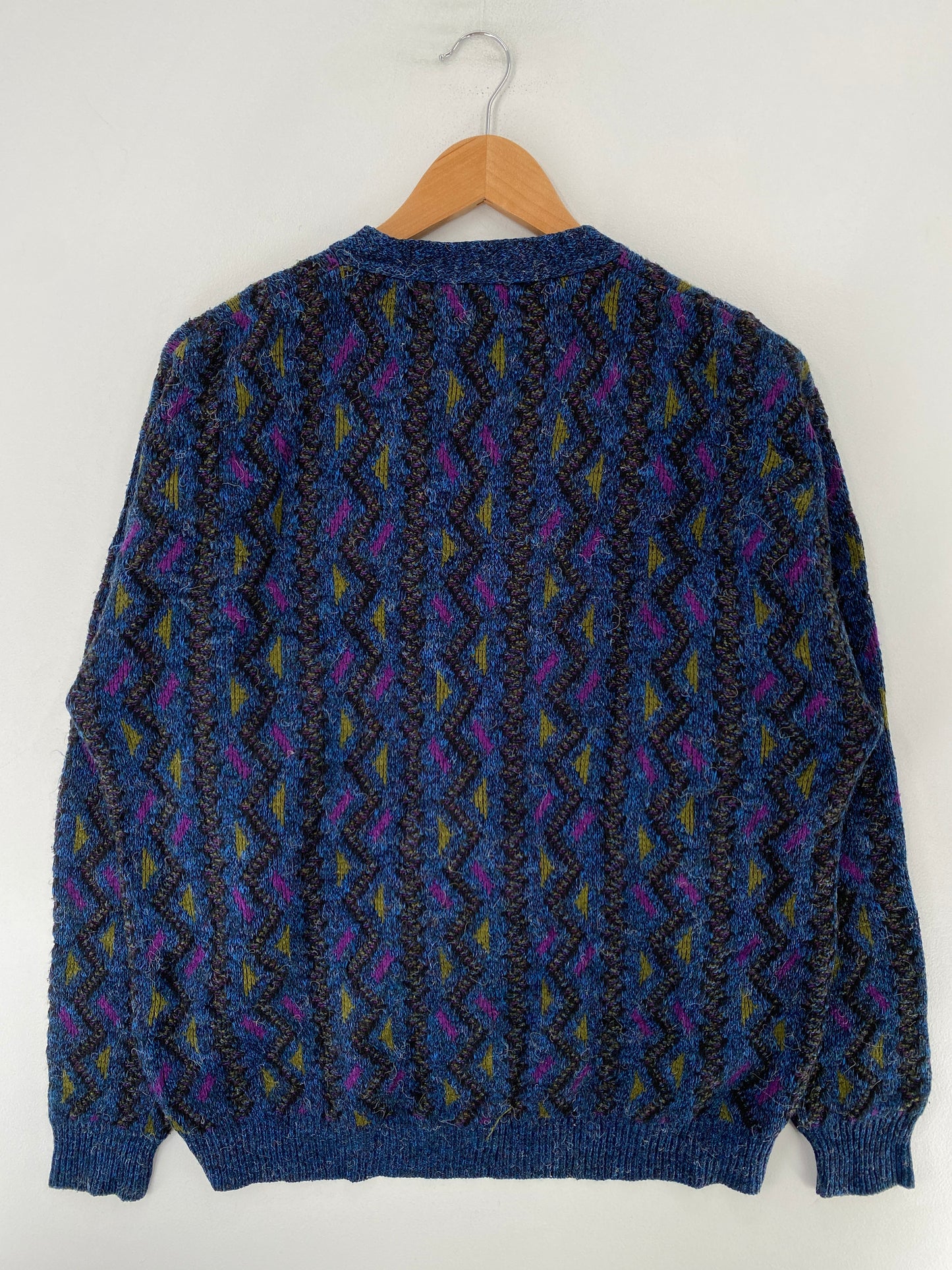 Vintage CARMEL COLLECTION Made in USA Size L Acrylic Knit Cardigan / G435K