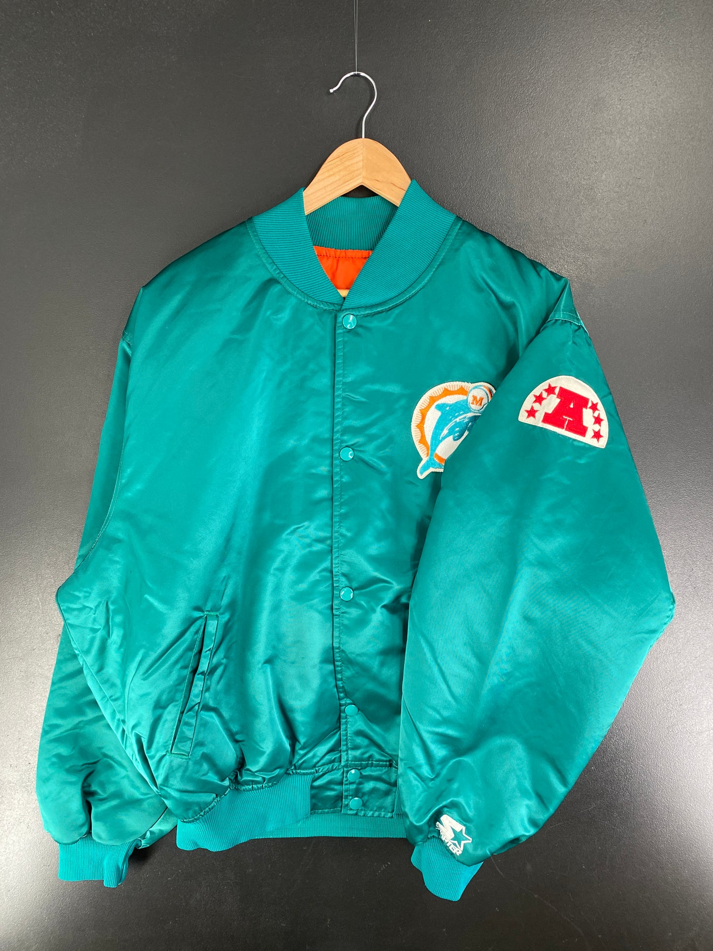 90’s STARTER x MIAMI DOLPHINS Size XL Nylon Jacket / F4982N