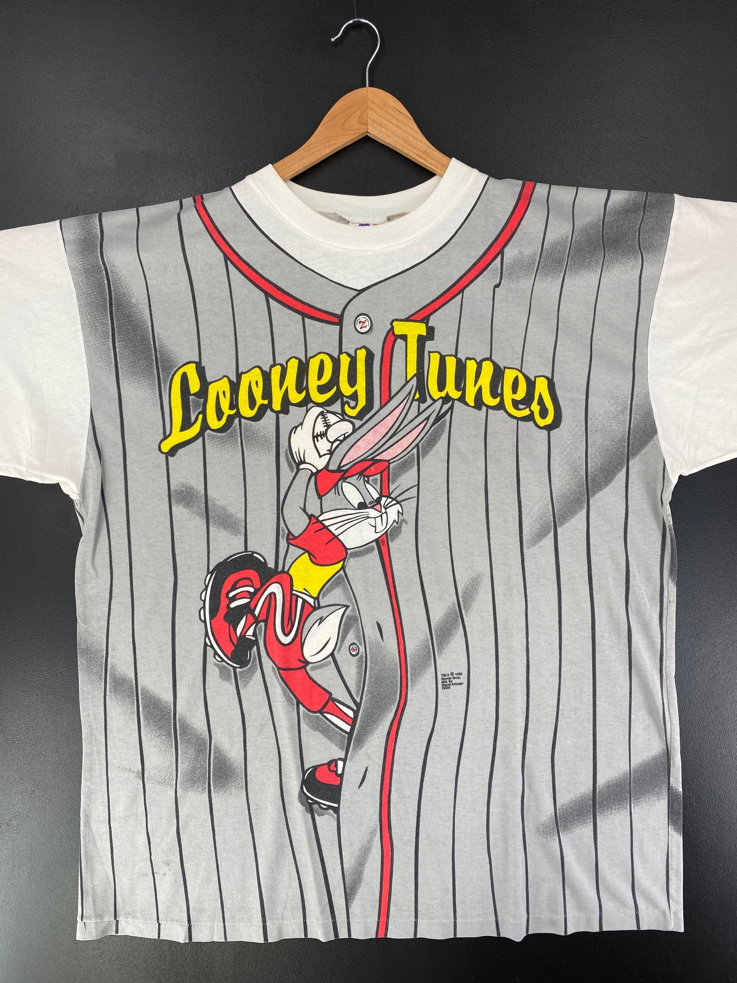 1996 LOONEY TUNES BUGS BUNNY x TAZ Made in USA Size XL Vintage T-Shirts / G485T