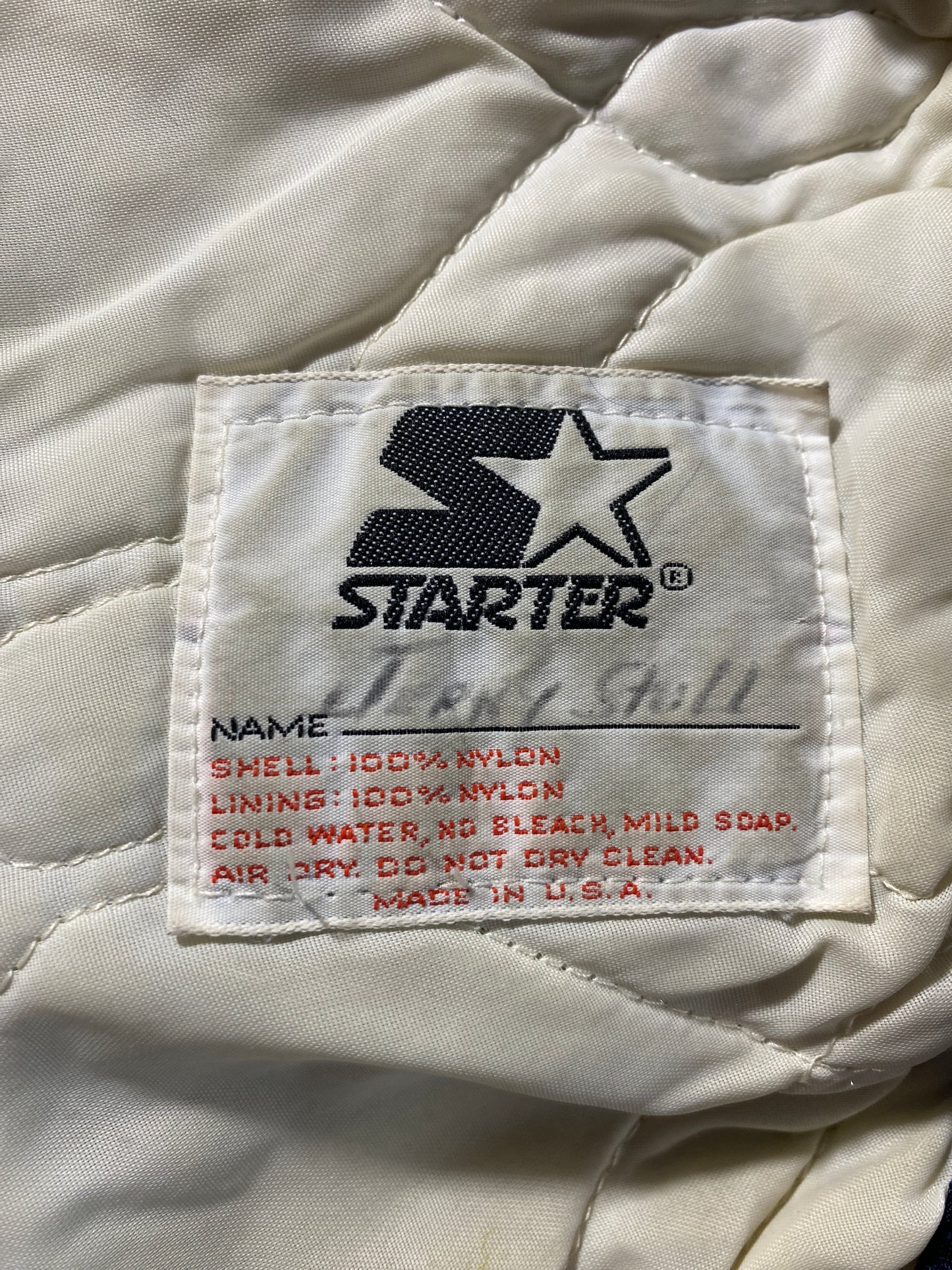 90's STARTER x ILLINOIS Made in USA Size L Vintage Nylon Jacket / F4977N