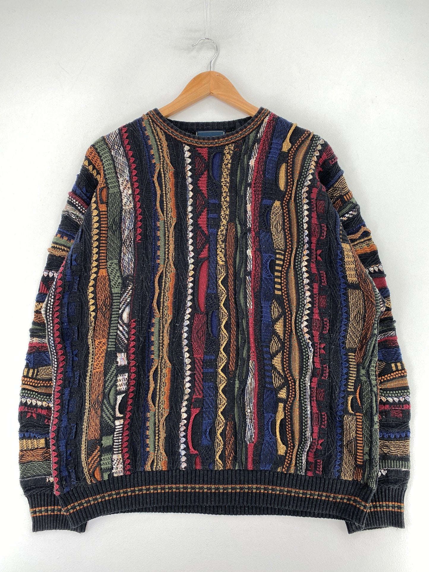 Vintage 3D COOGI-Style Size XL Knit Sweater / G1175K