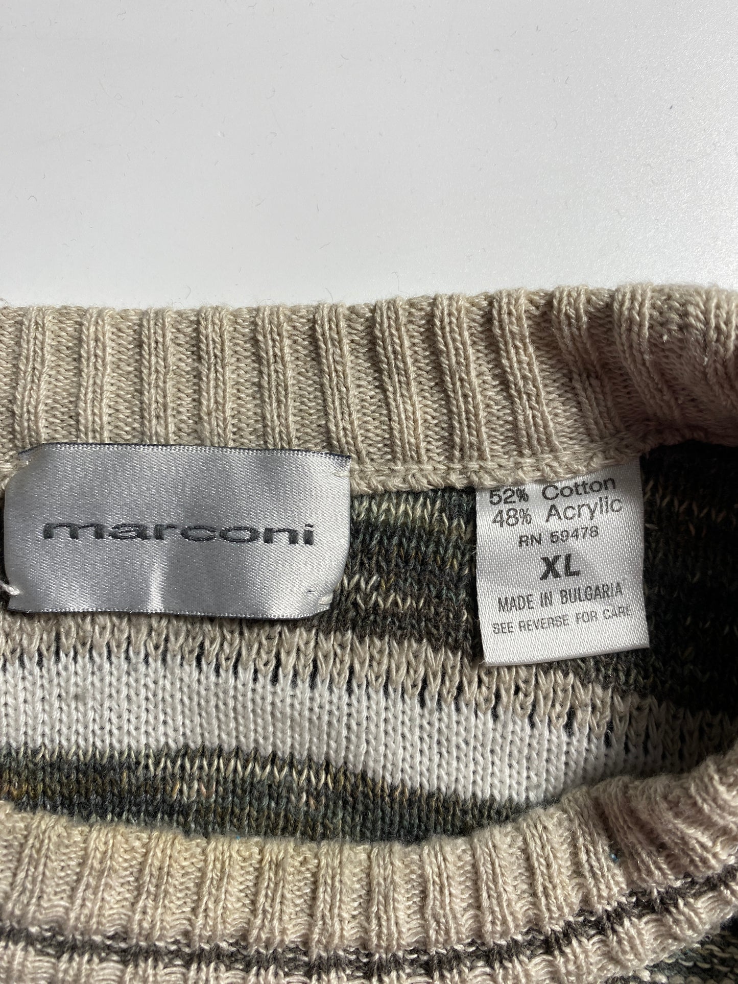 Vintage 3D COOGI-Style Size XL Knit Sweater / G5233K