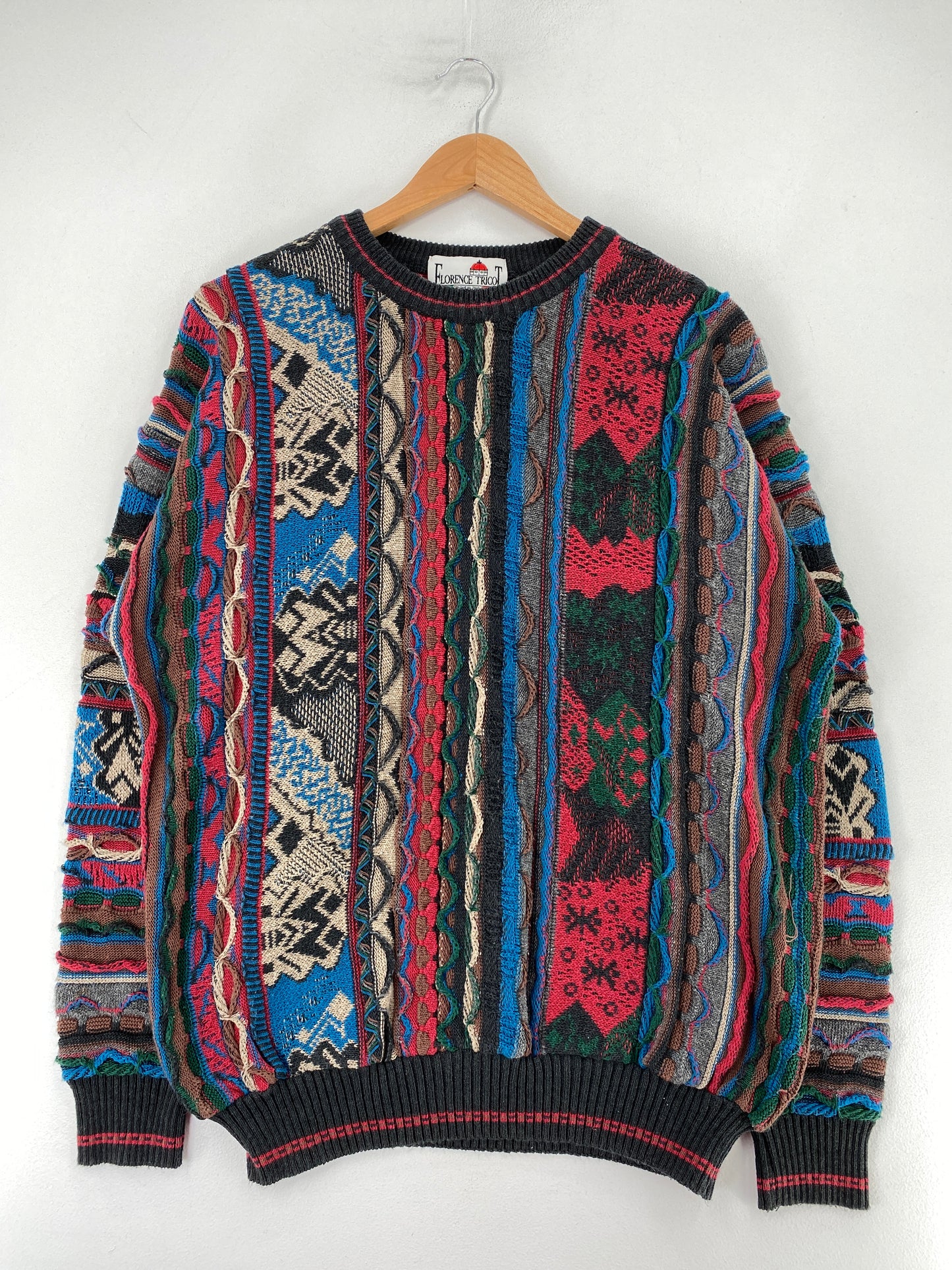 Vintage 3D COOGI-Style Size L Knit Sweater / G1174K