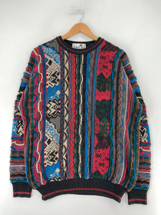 Vintage 3D COOGI-Style Size L Knit Sweater / G1174K