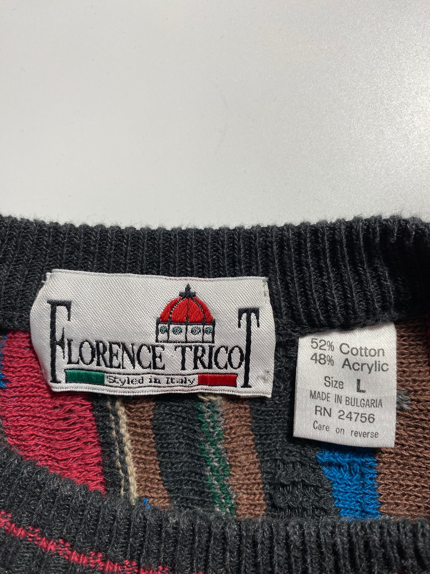 Vintage 3D COOGI-Style Size L Knit Sweater / G1174K