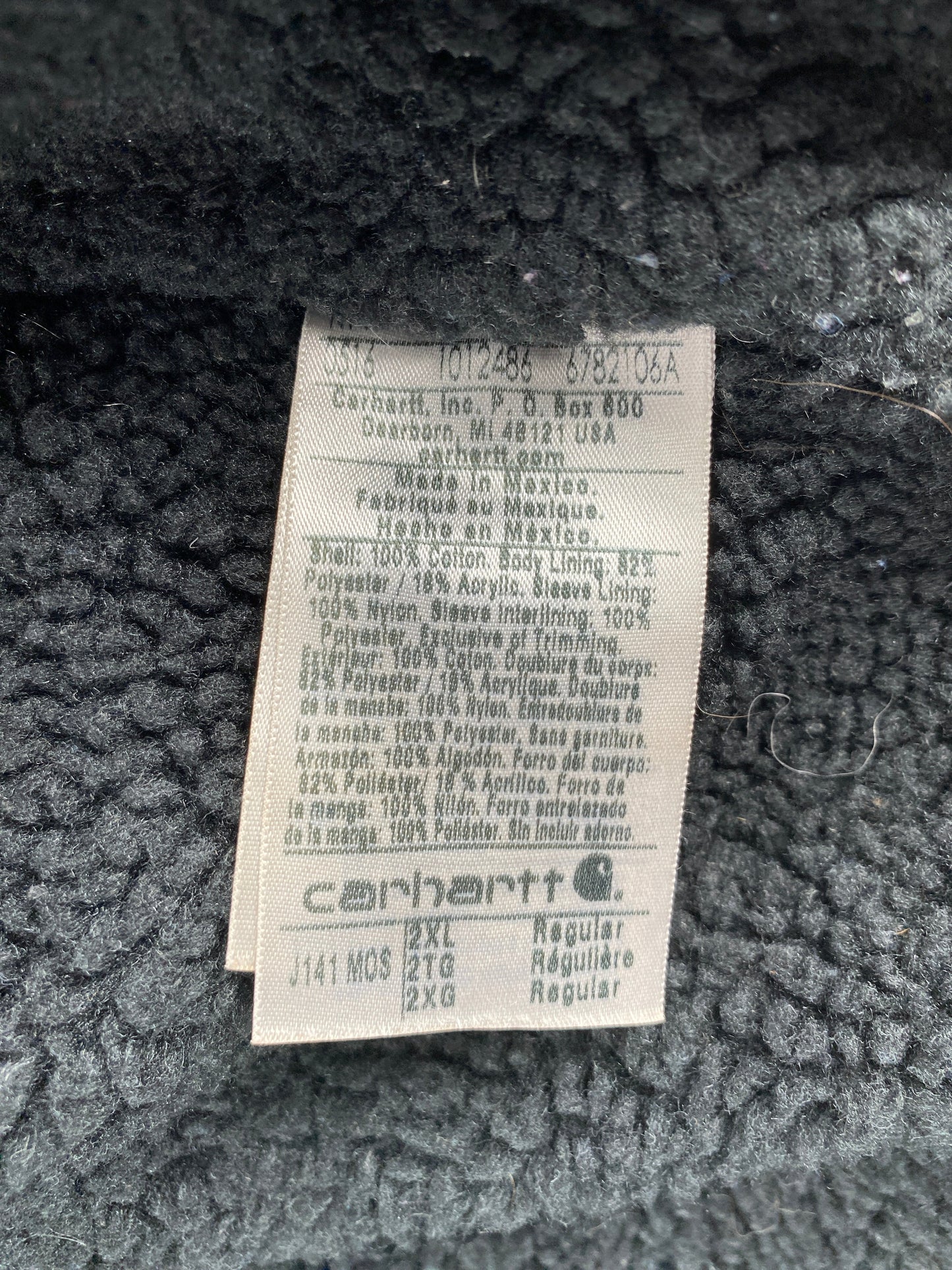 Vintage CARHARTT Size XXL Zip-Up Duck Jacket / F4991J