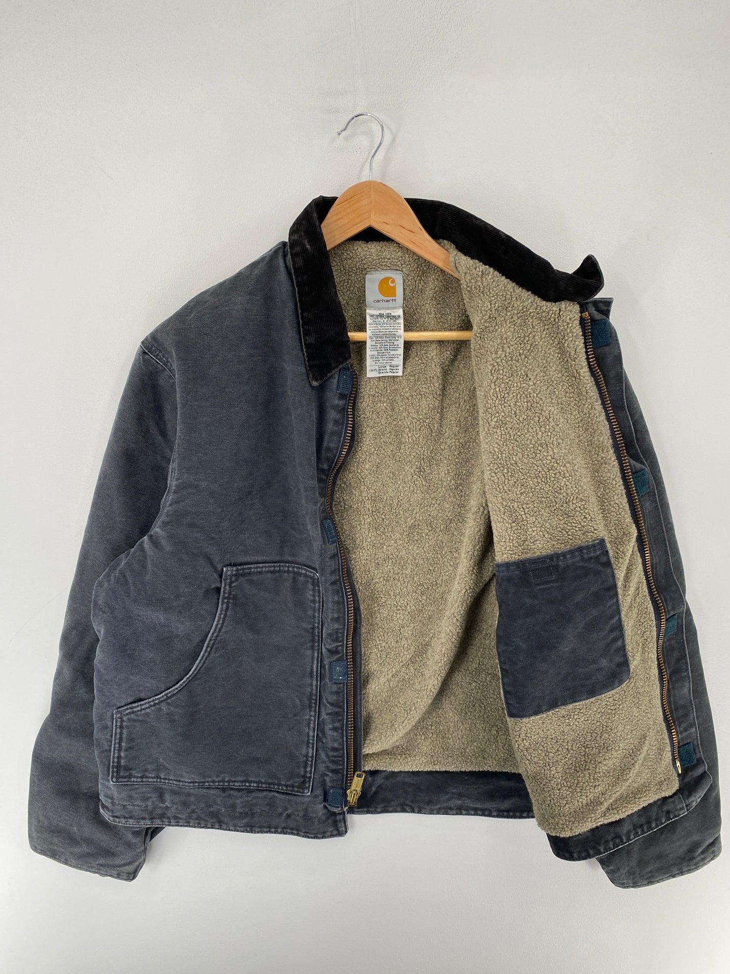 Vintage CARHARTT Size L Zip-Up Duck Jacket / F4990J