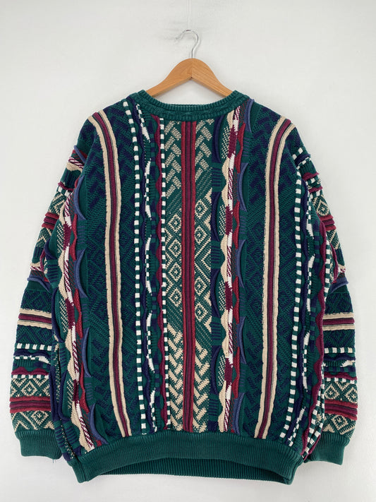 Vintage 3D COOGI-Style Size L Knit Sweater / G1170K