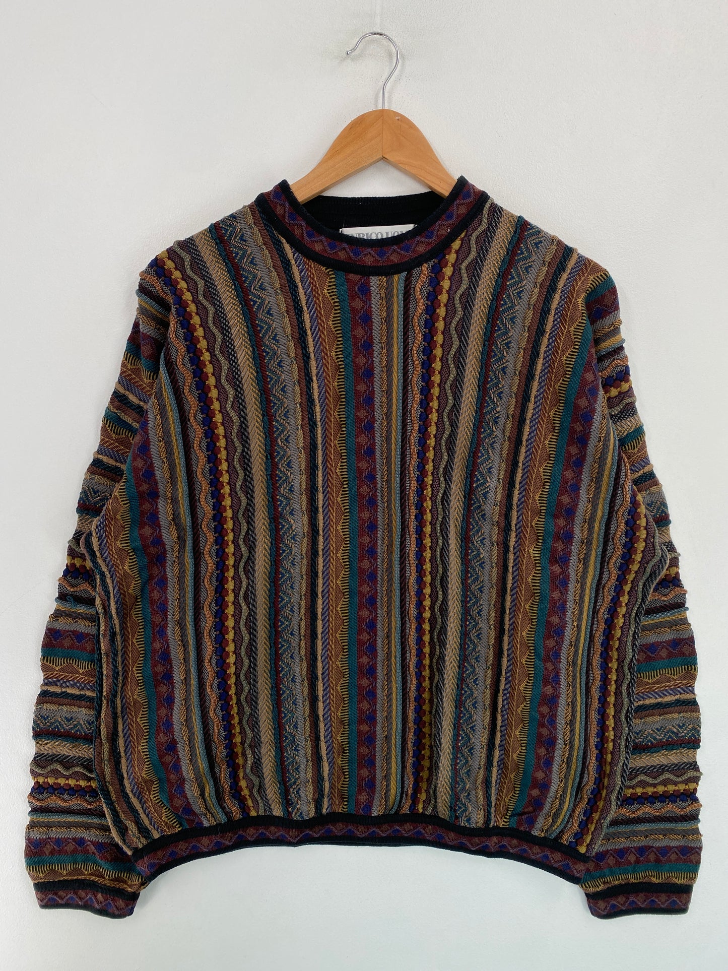 Vintage 3D COOGI-Style Size XL Knit Sweater / G4721K