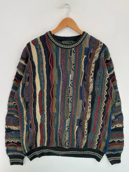 Vintage 3D COOGI-Style Size XL Knit Sweater / G4722K