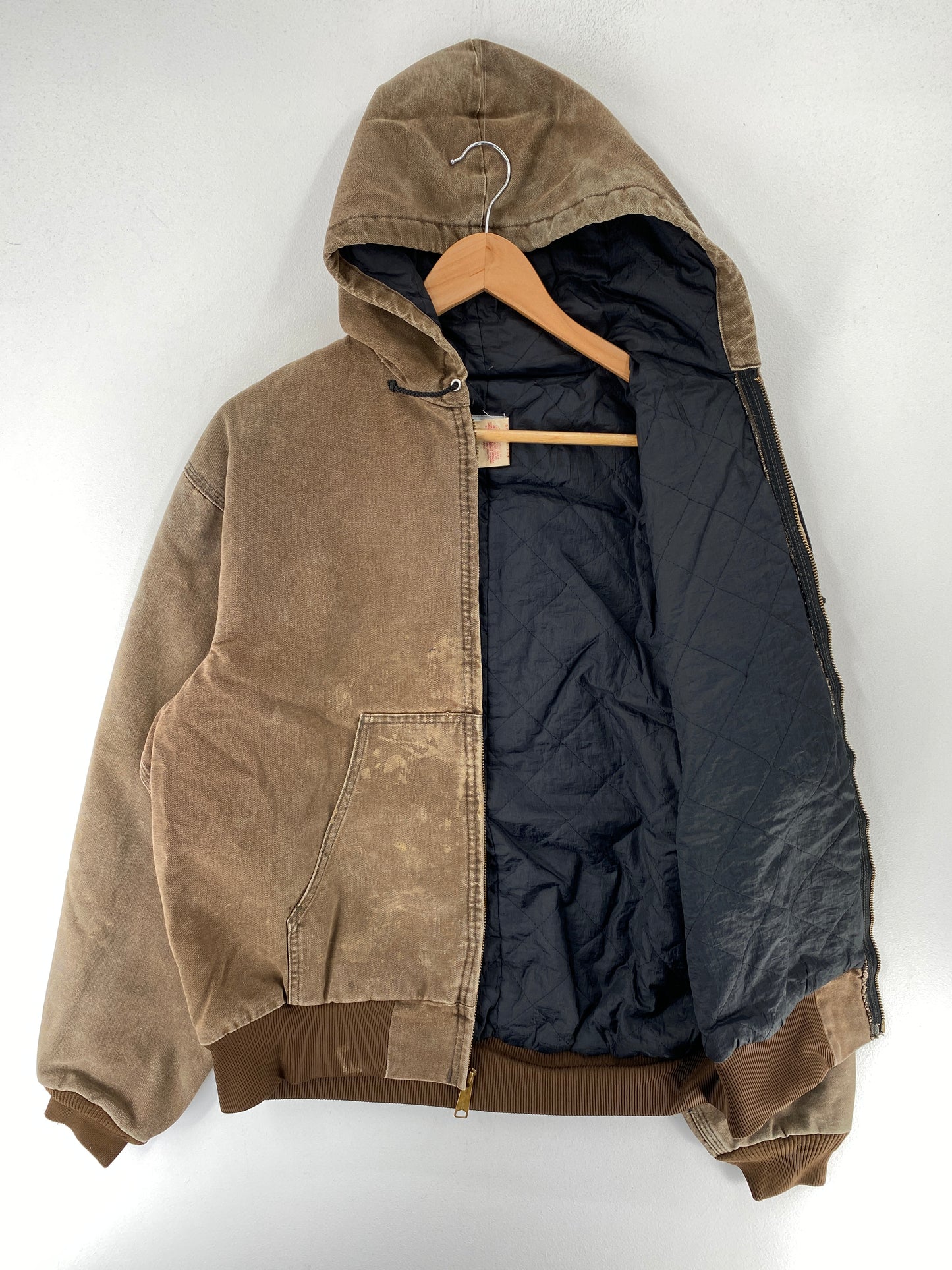 90’s CARHARTT Made in USA Size L Zip-Up Duck Jacket / F4989J