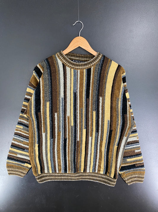 Vintage 3D COOGI-STYLE Made in USA Size M Cotton Knit Sweater / F4392K