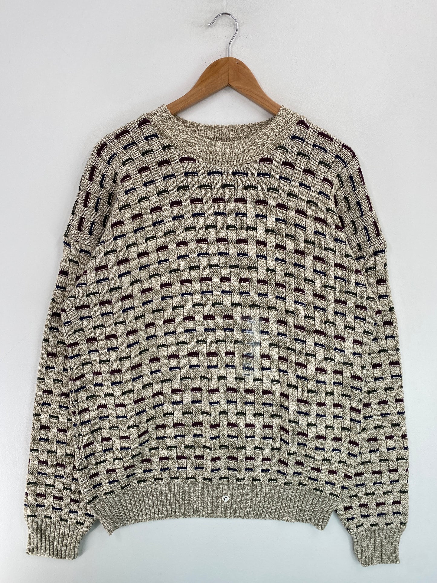 Vintage Deadstock TOWN CRAFT Made in USA Size L Cotton Knit Sweater / G4726K