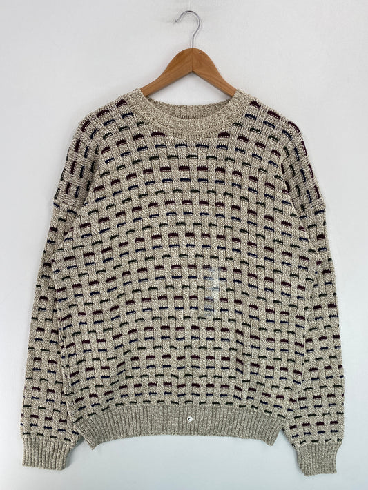 Vintage Deadstock TOWN CRAFT Made in USA Size L Cotton Knit Sweater / G4726K