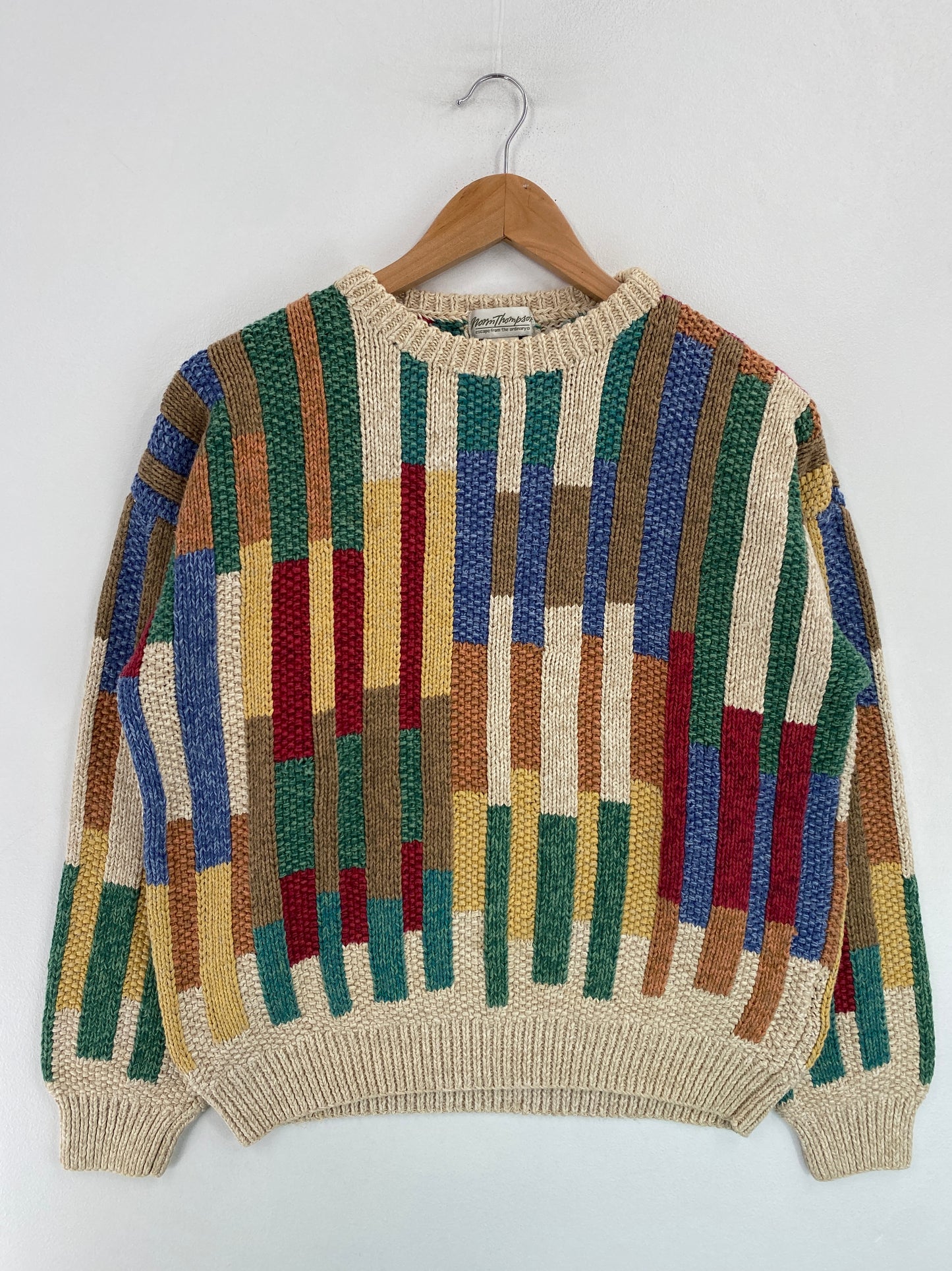 Vintage NORM THOMPSON Size M Cotton Knit Sweater / G4727K