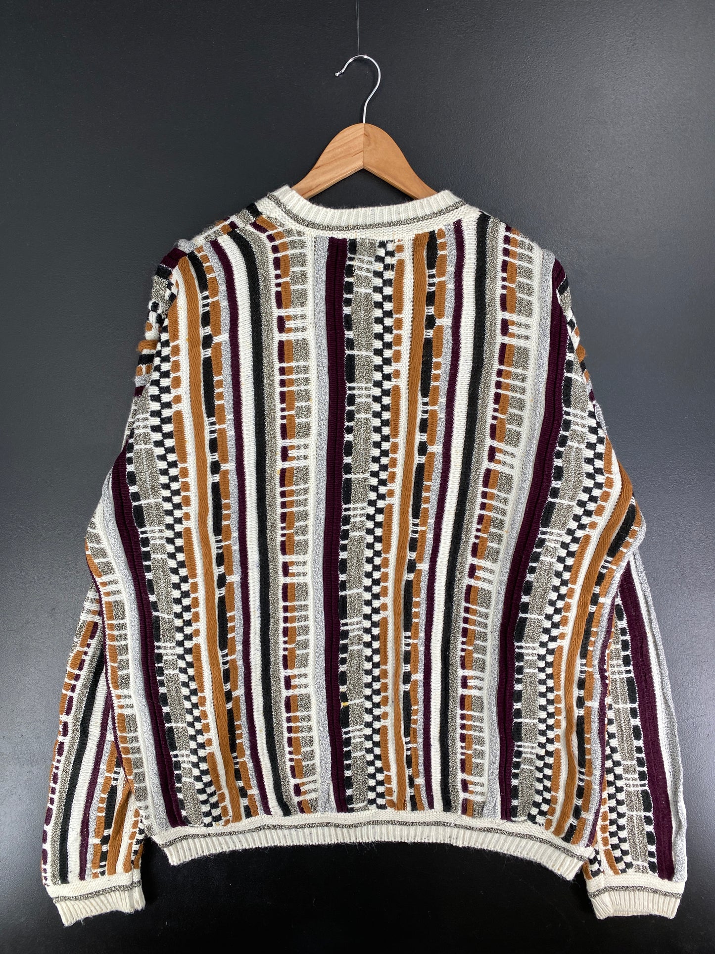 Vintage 3D COOGI-STYLE Size XL Cotton Knit Sweater / F4390K