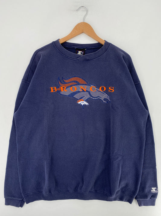 90’s STARTER x BRONCOS Made in USA Size XL NFL Sweatshirt / G6653S
