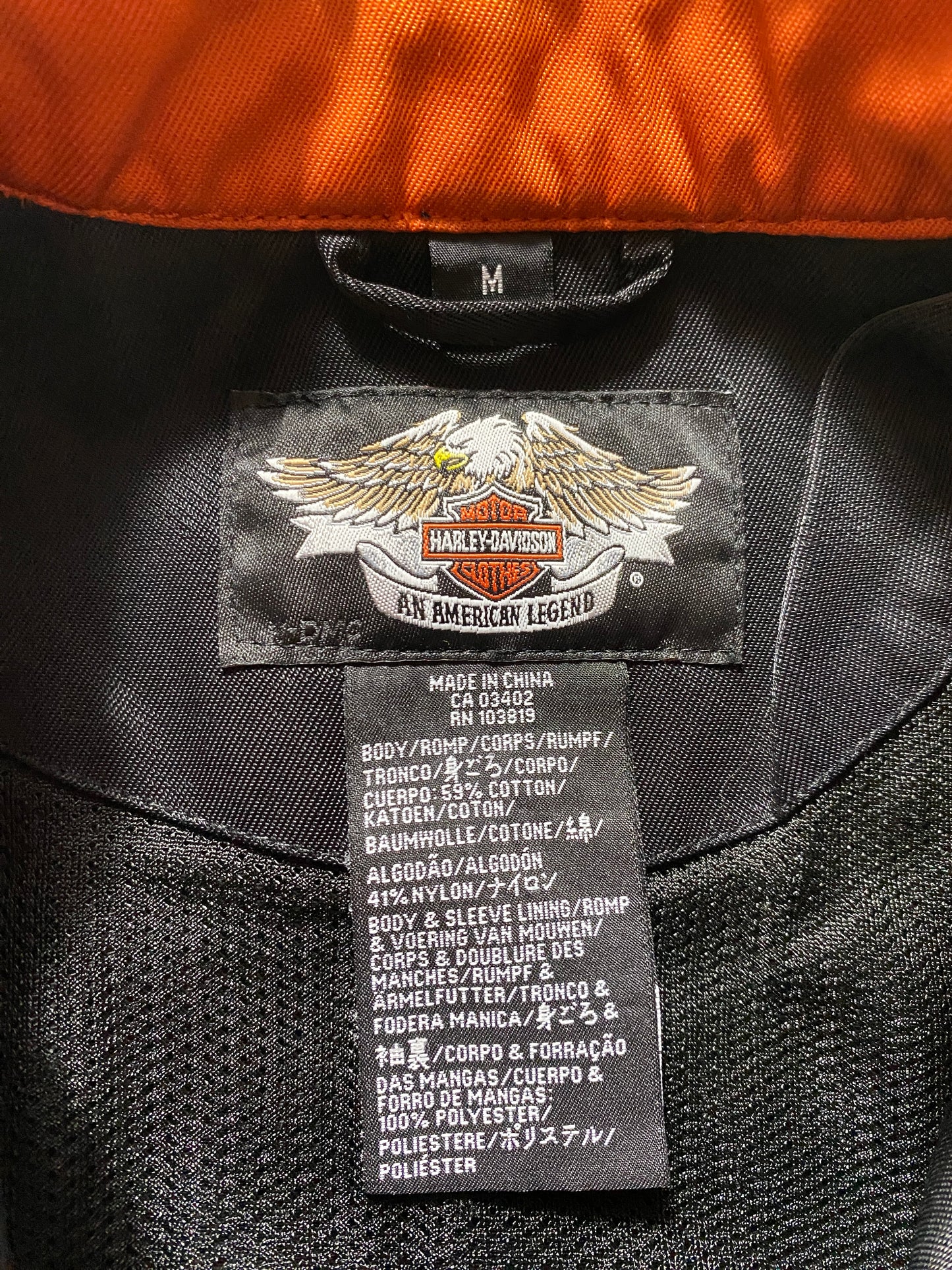 Vintage HARLEY DAVIDSON Size M Nylon Jacket / G4750J