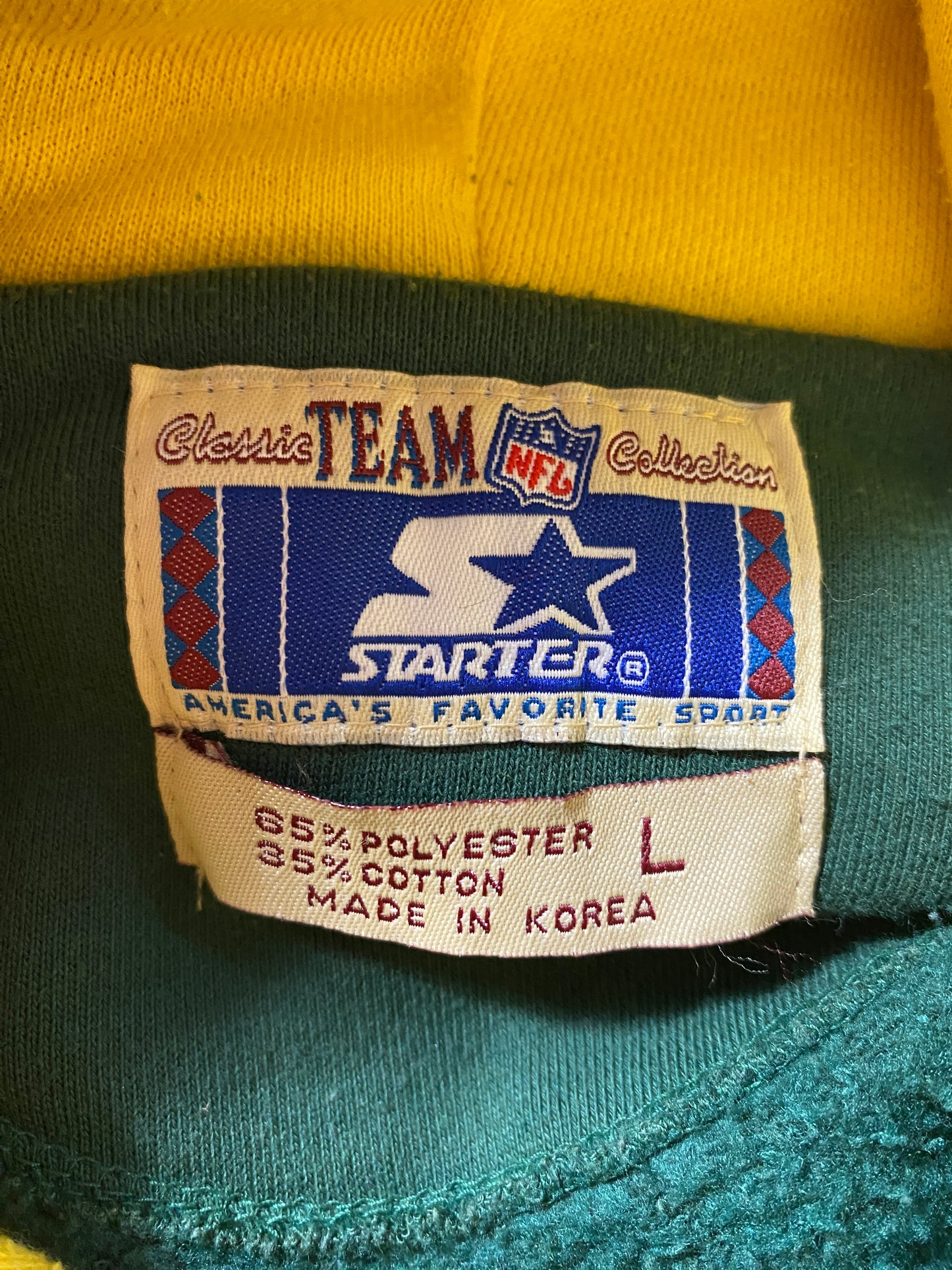 90’s STARTER x GREEN BAY PACKERS Size L NFL Hoodie Sweat-shirt / G4790S
