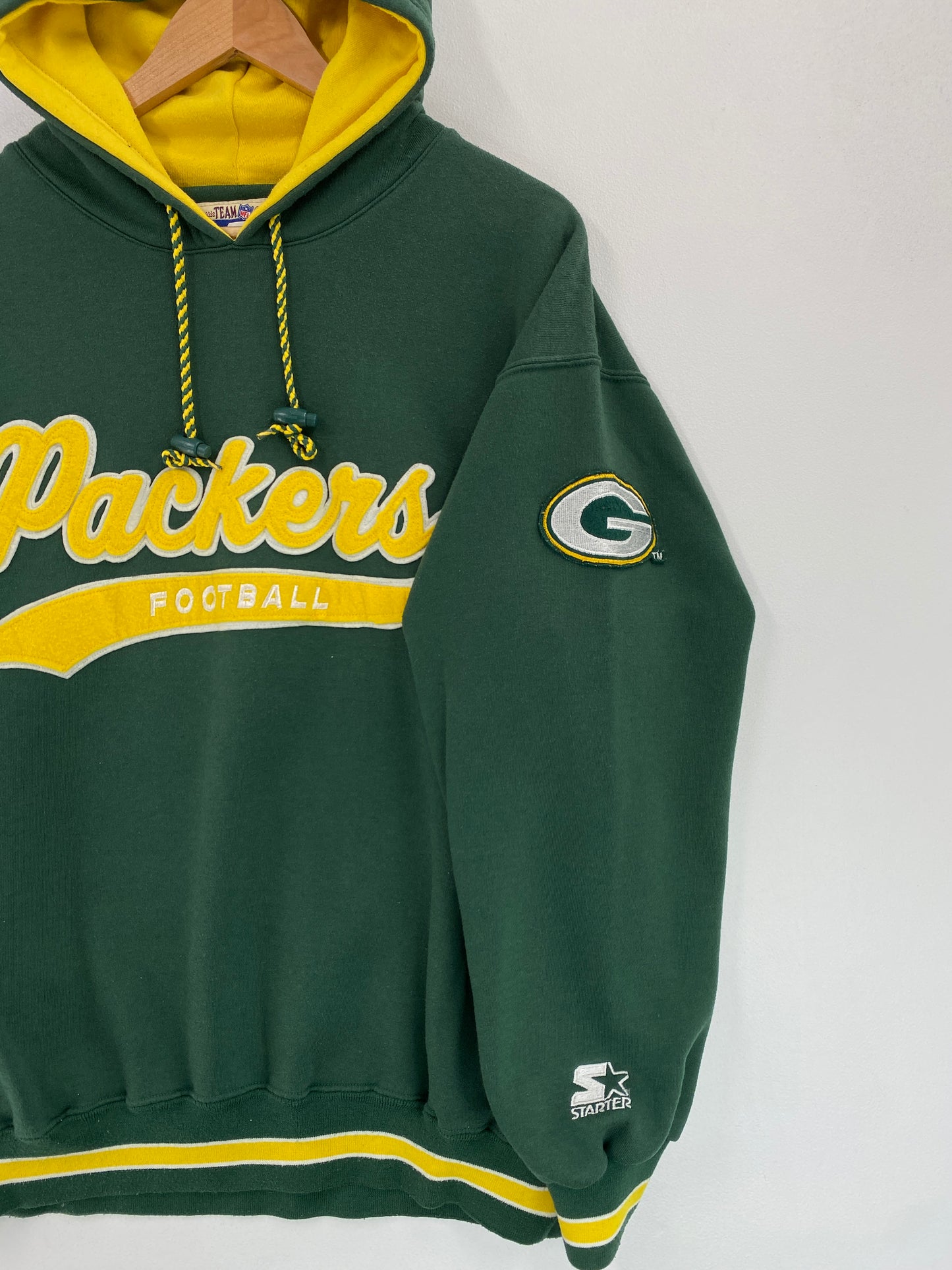 90’s STARTER x GREEN BAY PACKERS Size L NFL Hoodie Sweat-shirt / G4790S