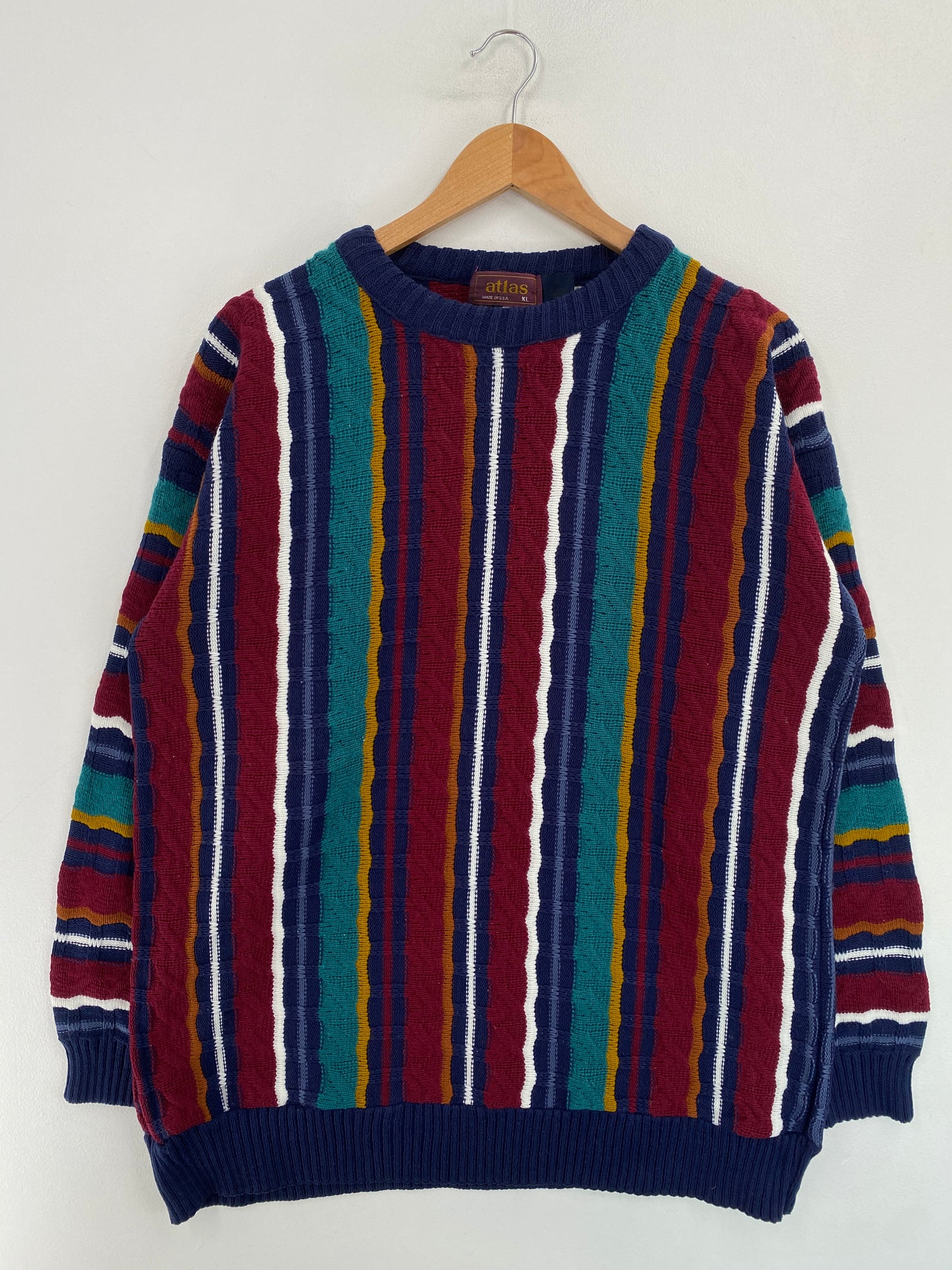 Vintage ALTAS Size XL Acrylic Knit Sweater / G4828K