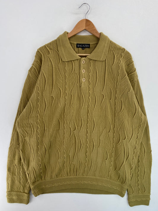 Vintage 3D COOGI-Style Size XXL Acrylic Knit Sweater / G4829K