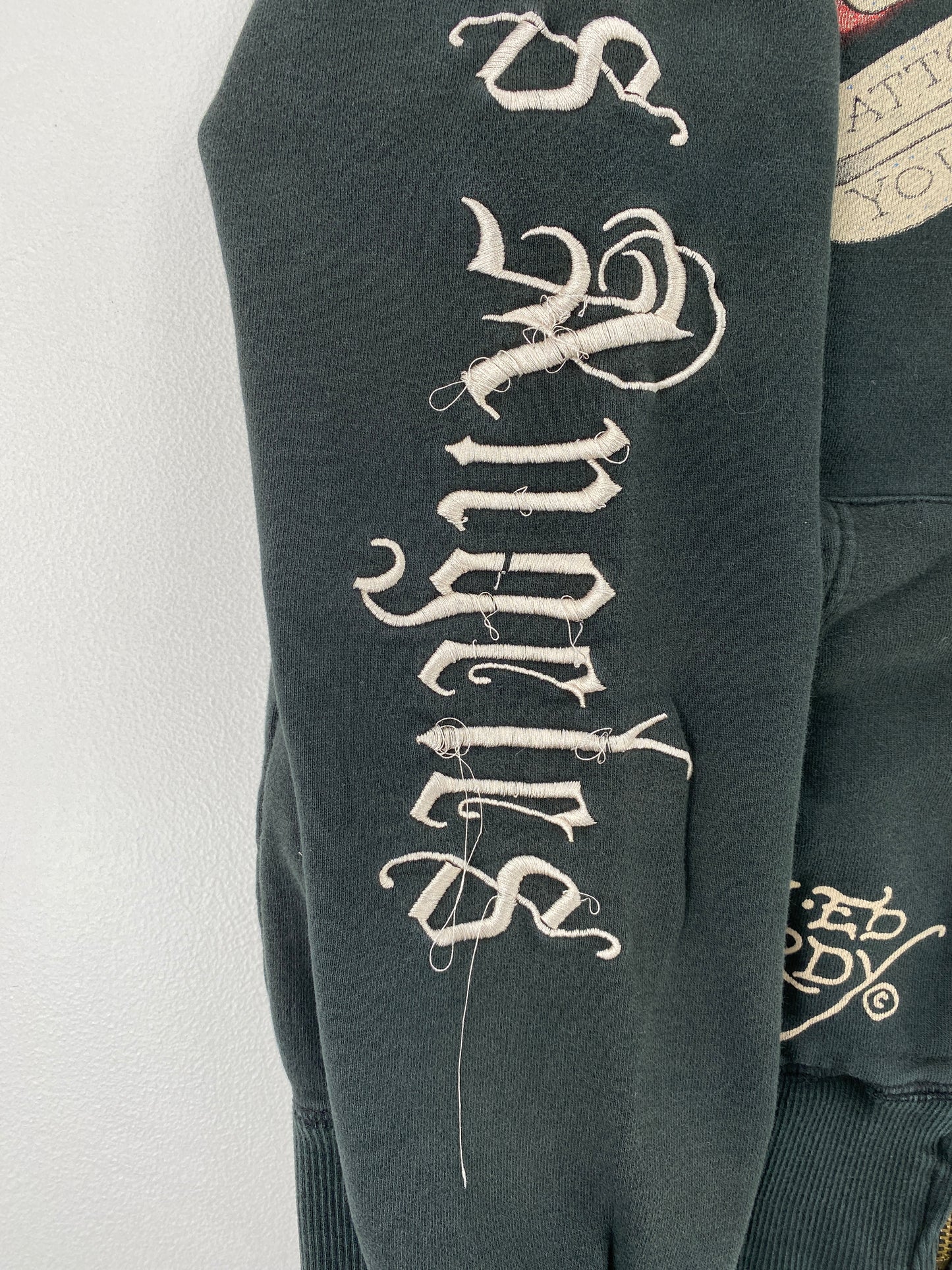 Vintage ED HARDY Size Ladies L Hoodie Sweat-shirt / G1370S