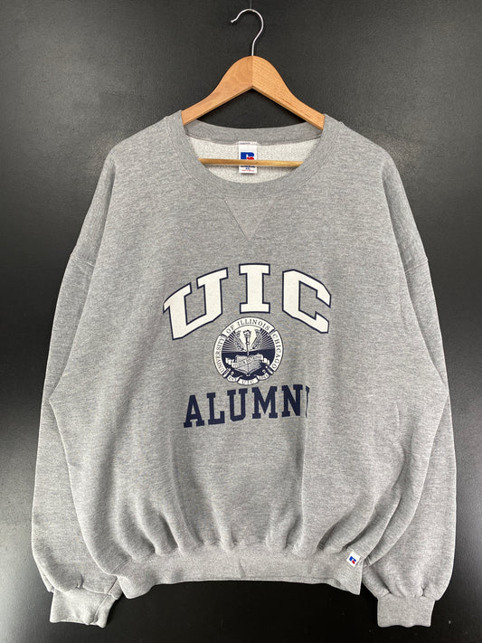 90’s RUSSELL x UNIVERSITY OF ILLINOIS CHICAGO Size XXL College Sweat-shirt / G4858S