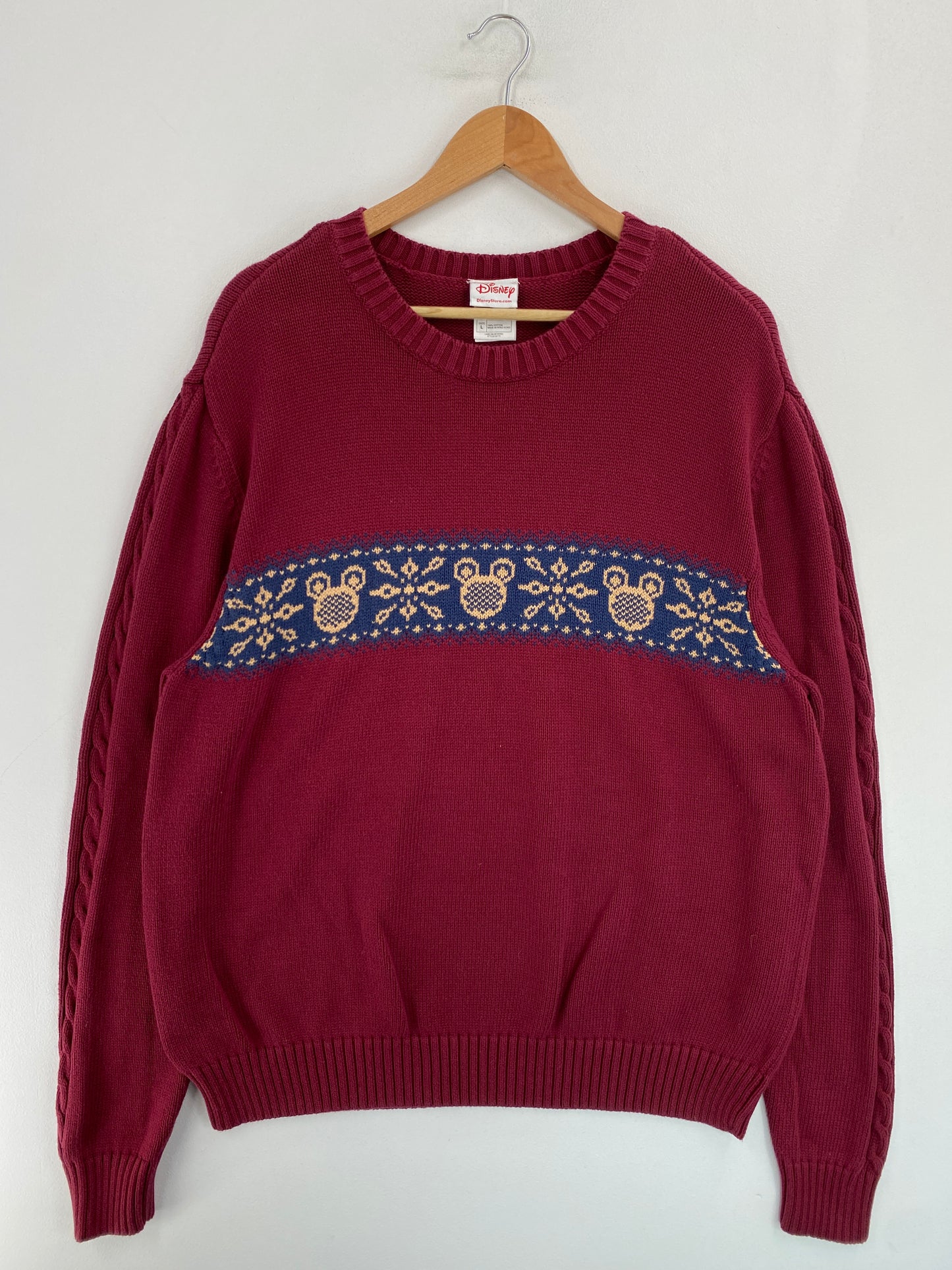 Vintage DISNEY Size L Cotton Knit Sweater / G4866K