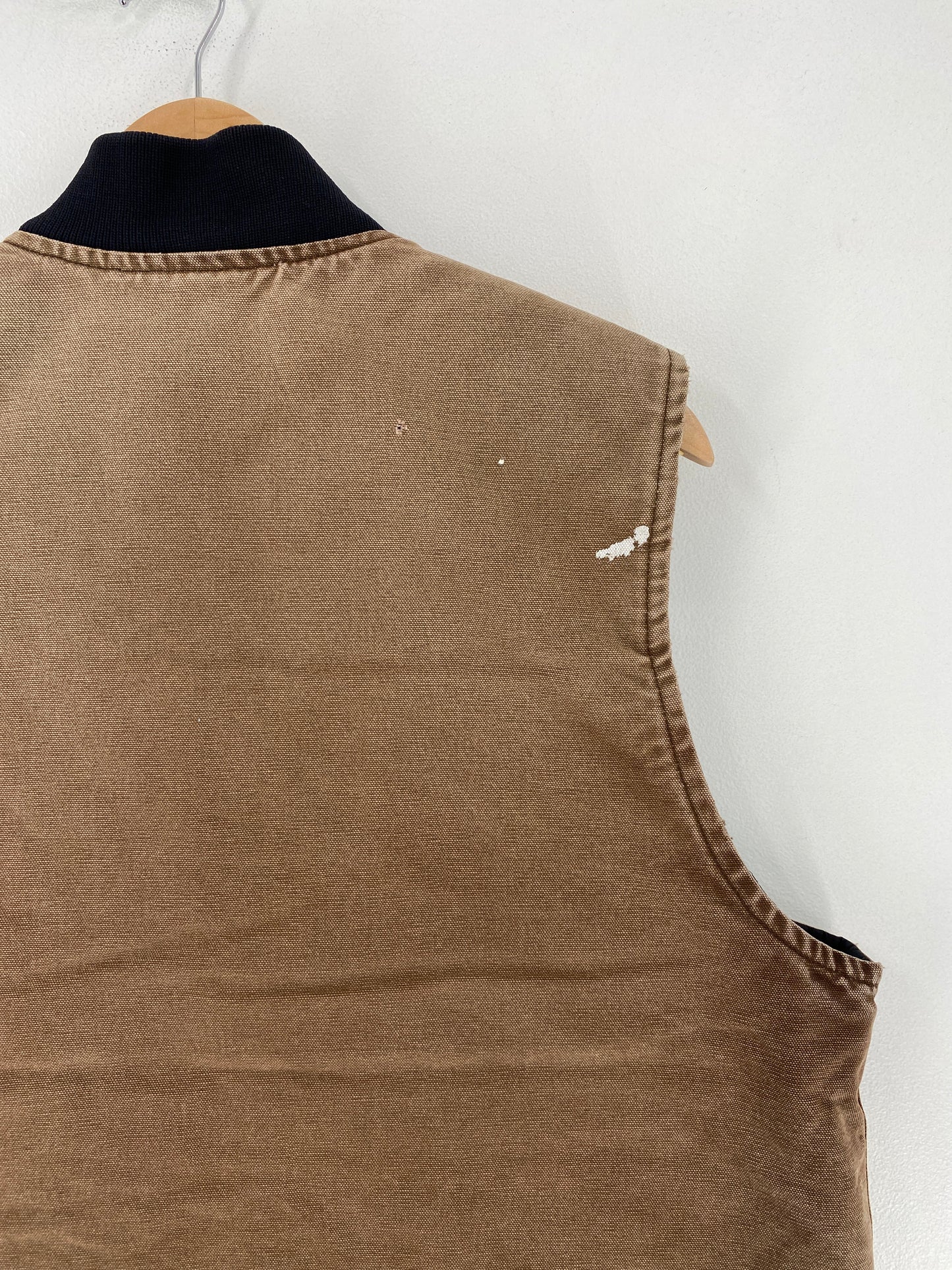 .Vintage CARHARTT Size L Zip-Up Duck Vest / G1398J