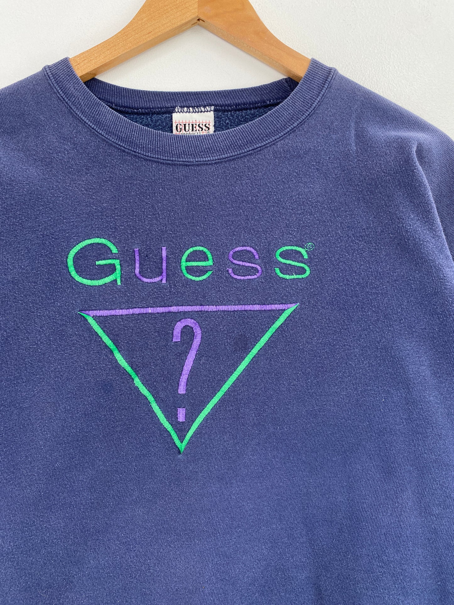 90's GUESS Made in USA Size Approx.L Vintage Sweat-shirt / G4913S