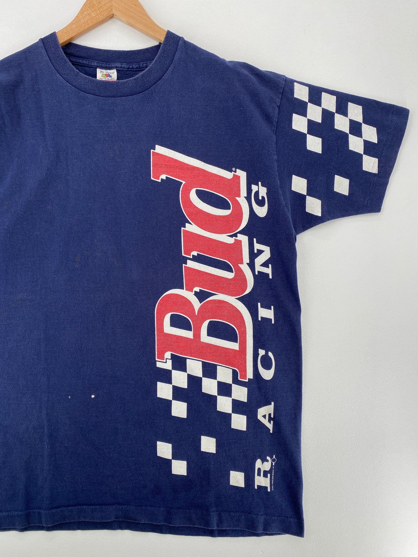 1995 BUDWEISER RACING Made in USA Size XL Vintage T-Shirt / G3513T