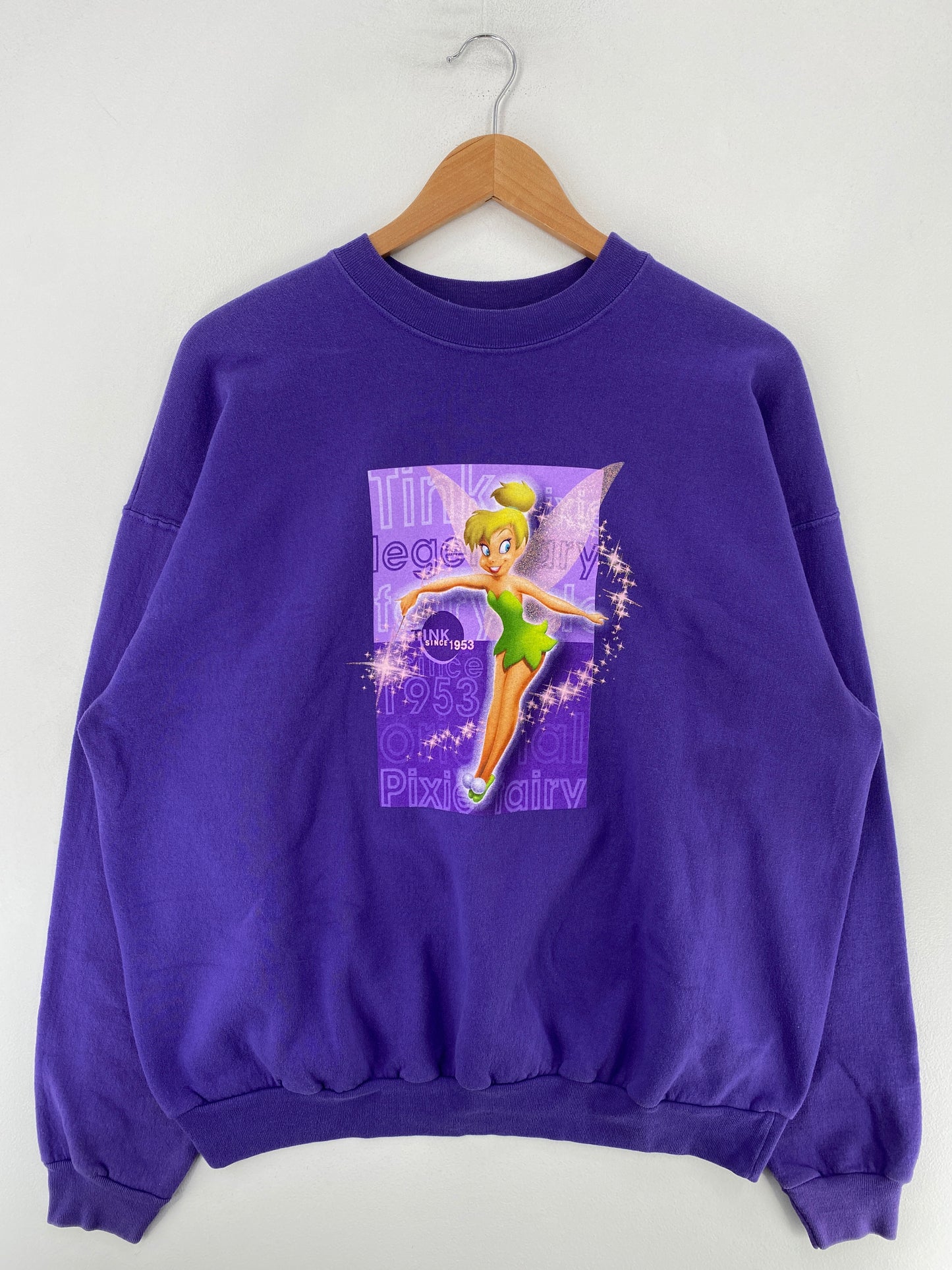 00' DISNEY TINKER BELL Size Ladies XL Vintage Sweat-Shirt / G5078S
