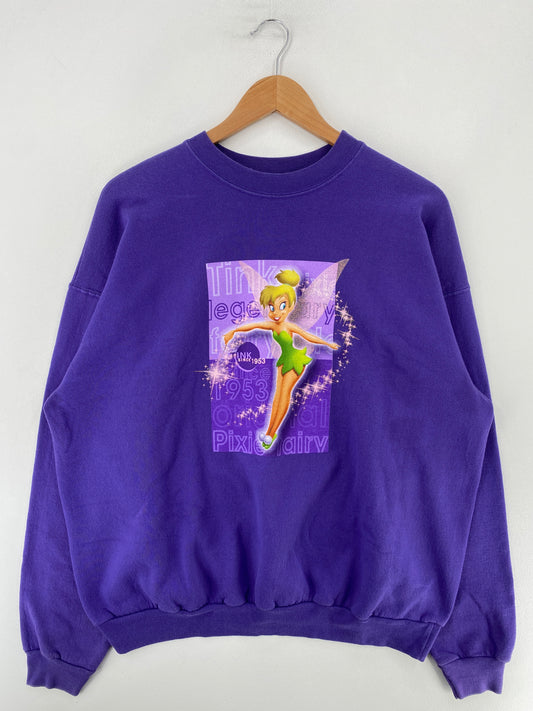 00' DISNEY TINKER BELL Size Ladies XL Vintage Sweat-Shirt / G5078S