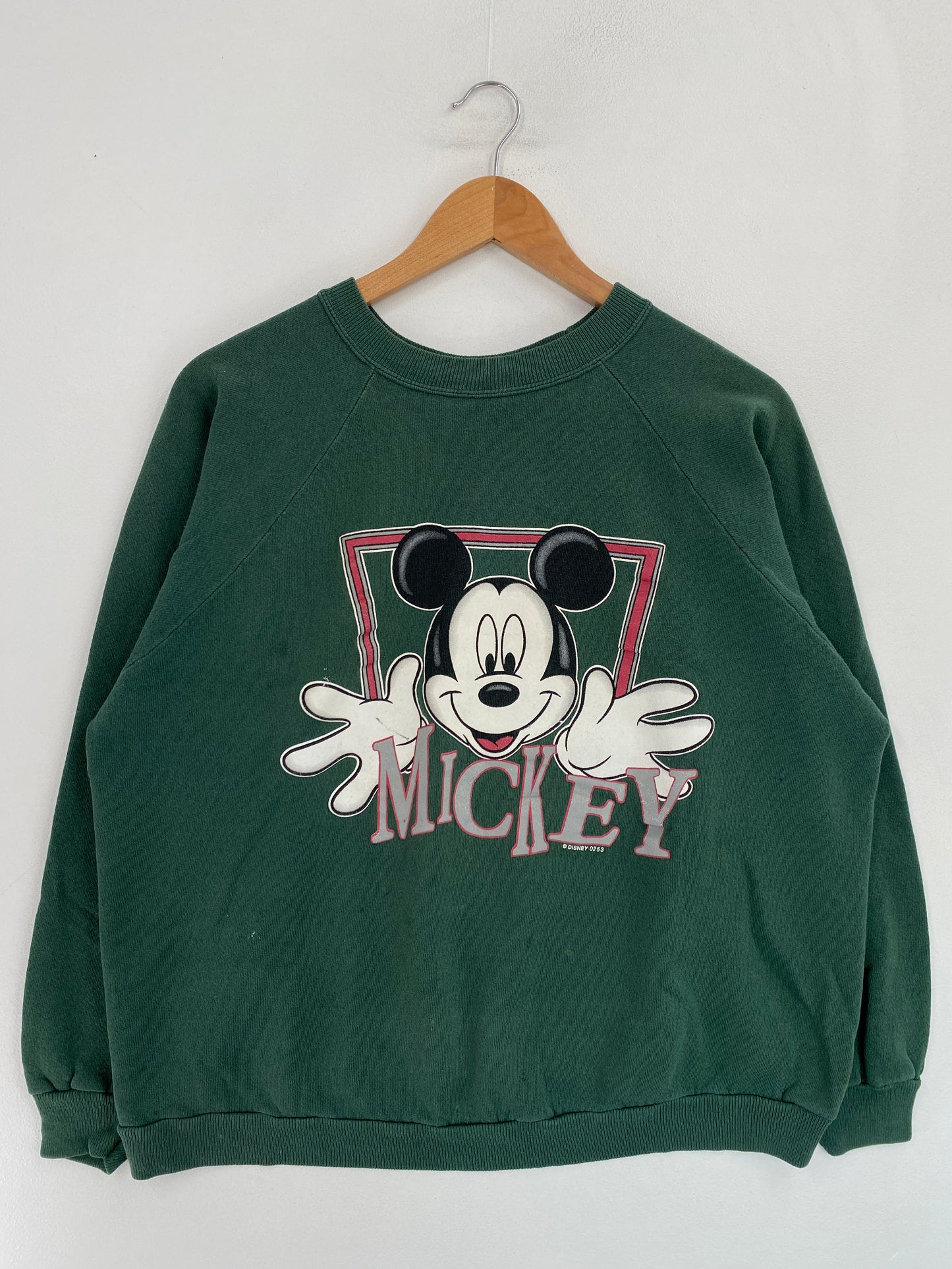 90’s MICKEY Size No Tag (Approx.M) Disney Sweat-Shirt / G4936S