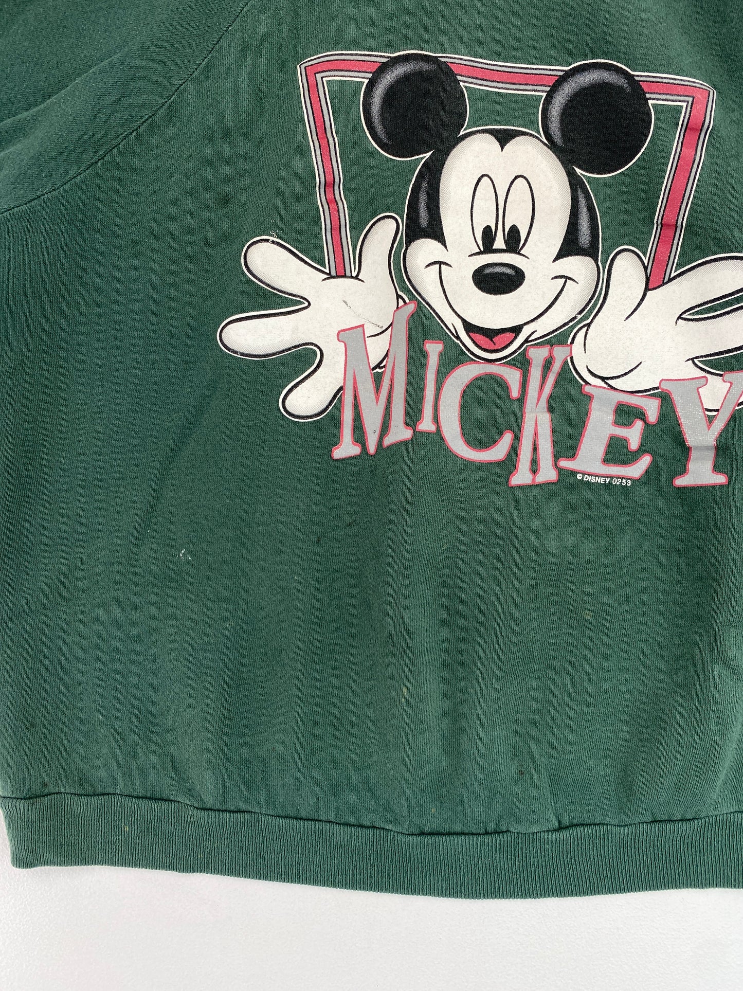 90’s MICKEY Size No Tag (Approx.M) Disney Sweat-Shirt / G4936S
