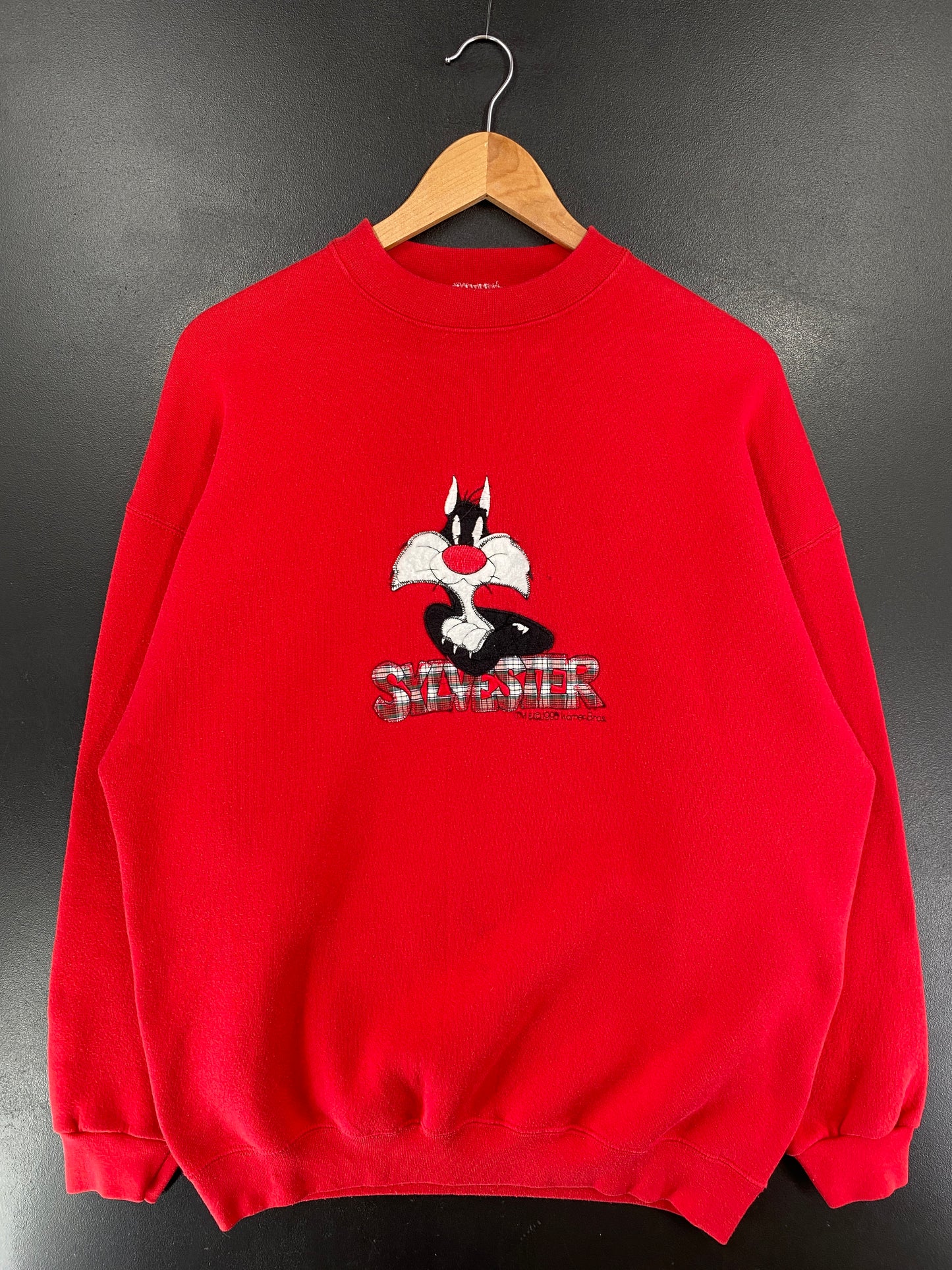 1995 LOONEY TUNES SYLVESTER Size XL Vintage Sweat-shirt / G4937S