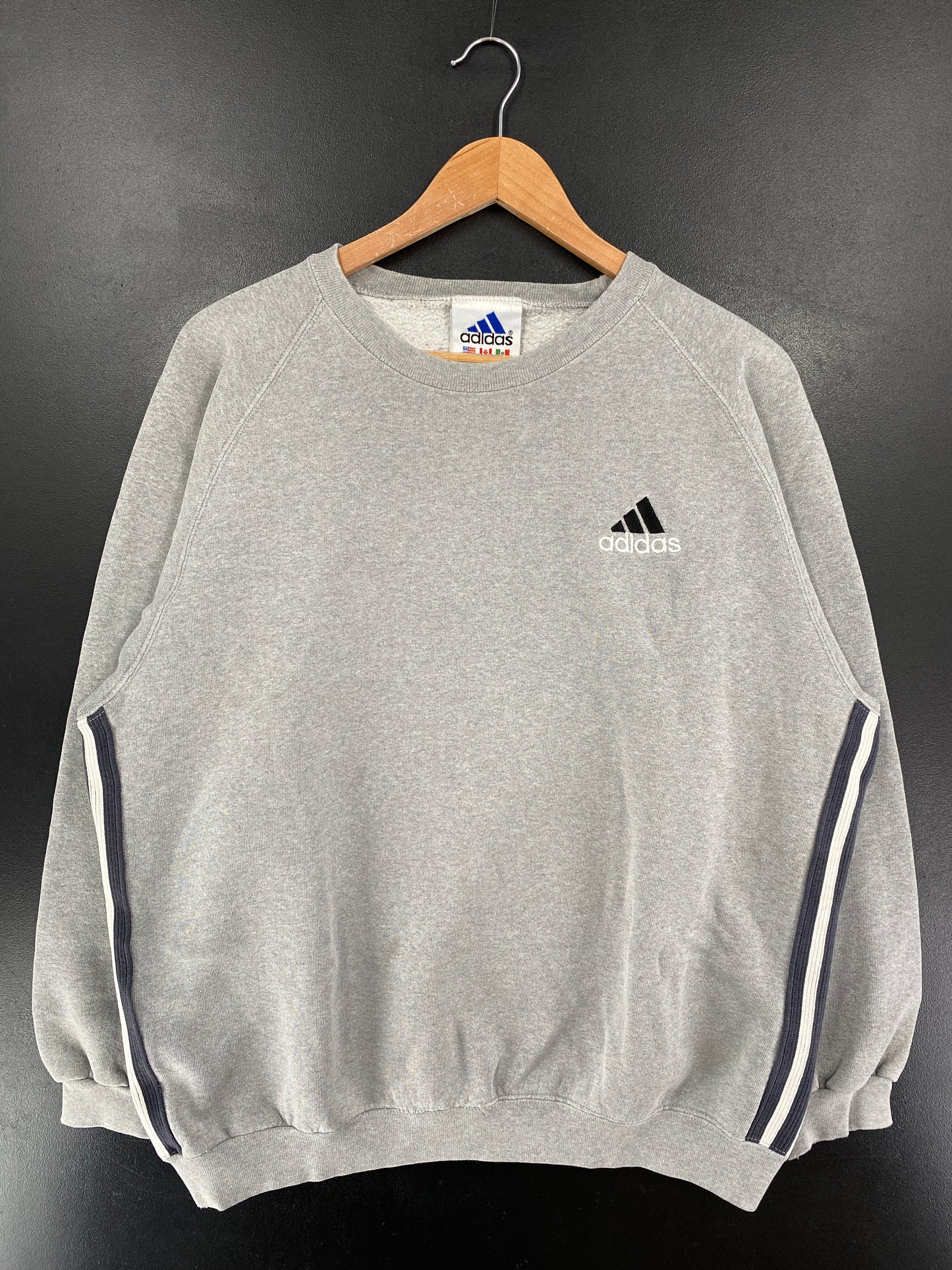 90’s ADIDAS Made in USA Size L Vintage Sweat-Shirt / G5014S